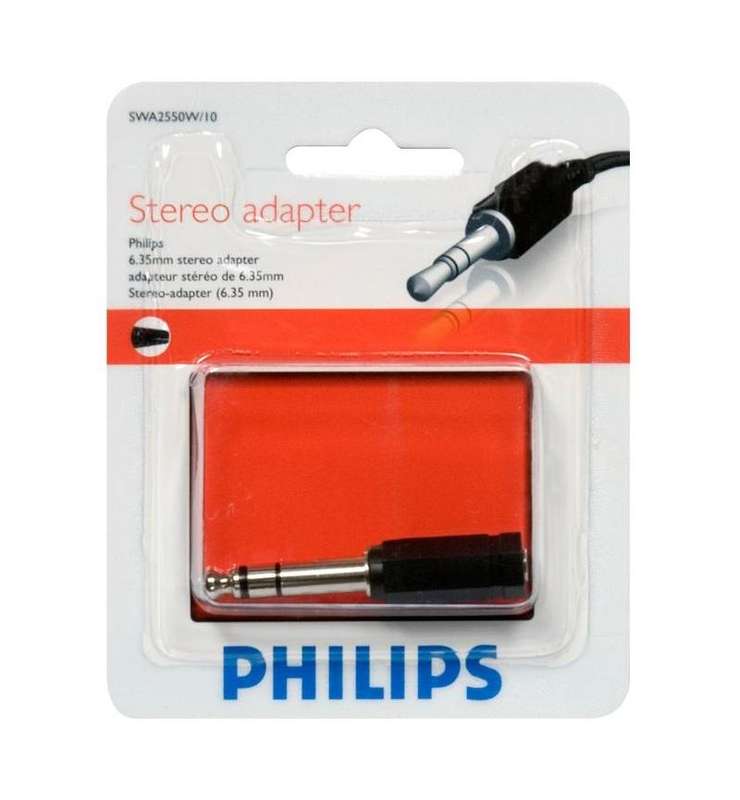 Philips Headphone 3.5mm to 6.35mm Nickel Plated