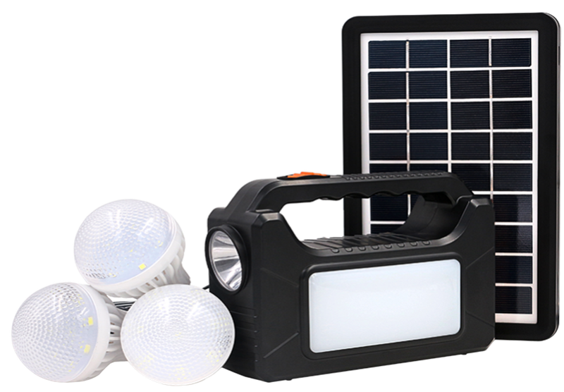 SWITCHED Power Station Rechargeable USB Phone Charging with Solar Panel  - Black