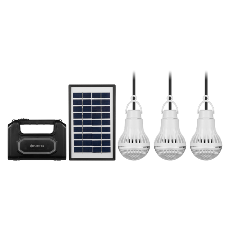 SWITCHED Portable Power Station with Solar Panel -Black