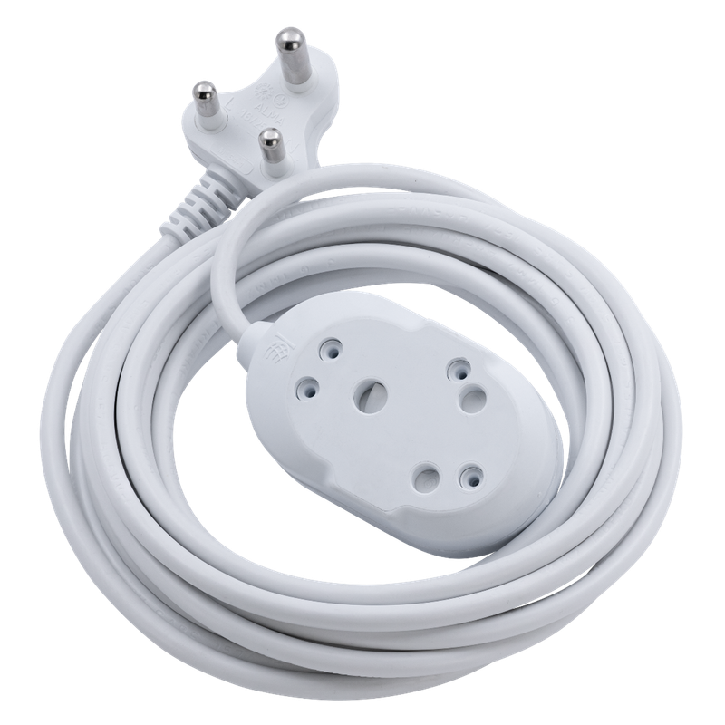 SWITCHED Heavy DUTY BTB EXTENSION LEADS 2 x 16A Socket 20m - White