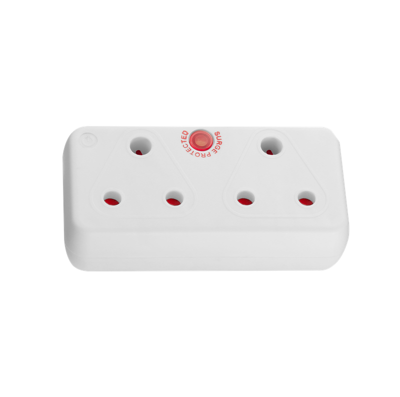 SWITCHED 3 Pin to 2 x 16 Socket Adaptor 16A Surge