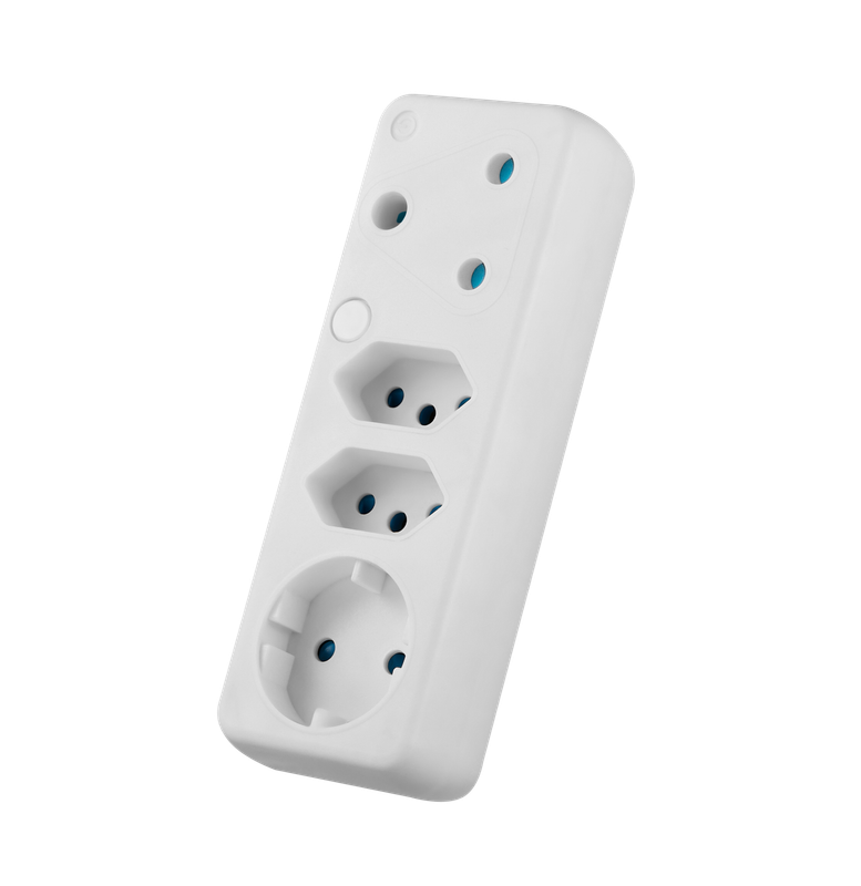 SWITCHED 3 PIN Adaptor -1x16A2X5A1 x 10A 3PIN Euro