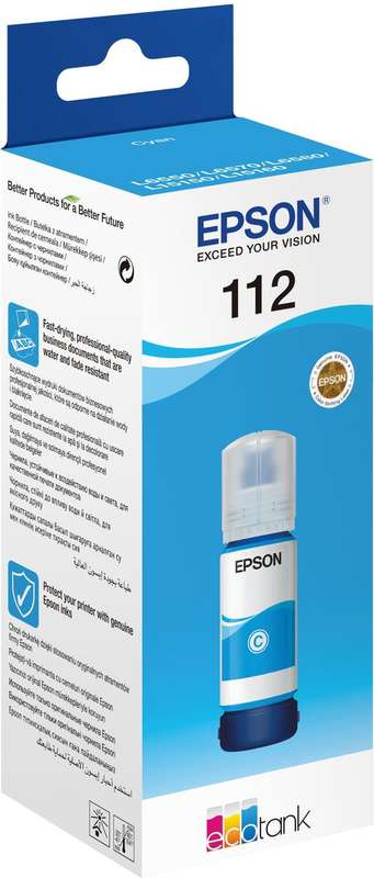 Epson T06C24A 112 EcoTank Cyan Ink Bottle