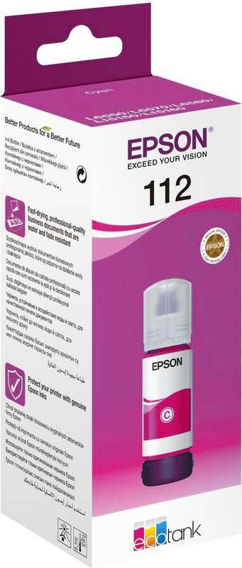 Epson T06C34A 112 EcoTank Magenta Ink Bottle