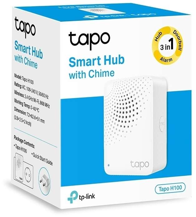 TP-Link Tapo H100 Smart Wi-Fi 868MHz Hub with Chime