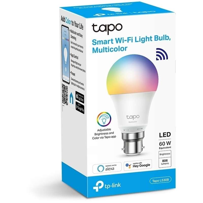 TP-Link Tapo L530B 9W Smart Wi-Fi Light Bulb Multicolor A60
