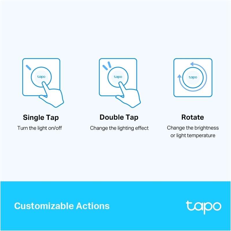 TP-Link Tapo S200D Smart 868 MHz Remote Dimmer Switch CR2032 battery