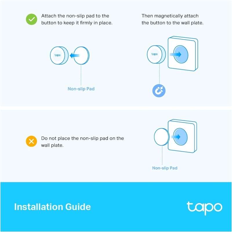 TP-Link Tapo S200D Smart 868 MHz Remote Dimmer Switch CR2032 battery