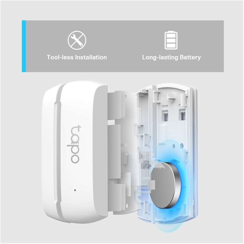 TP-Link Tapo T110 Smart 868MHz Door and Window Sensor CR2032 battery