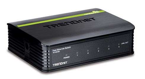 TrendNet (TE100-S5) 5 Port 10 100 Mbps Fast Ethernet GREENnet Desktop Switch
