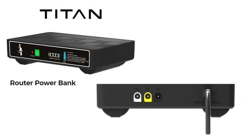 Titan Elecstor 18W Mini DC UPS 12000mAh