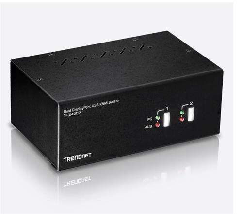 TRENDnet 2-Port Dual Monitor DisplayPort KVM Switch