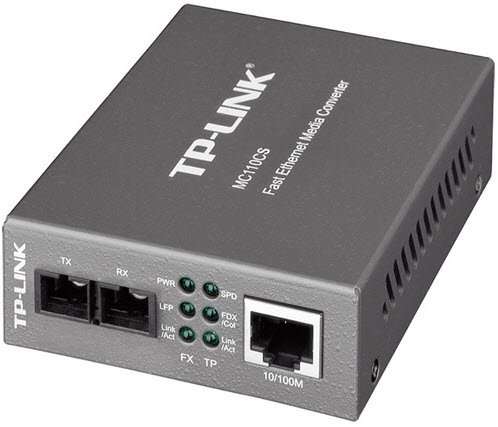 TP-Link 10/100Mbps RJ45 to 100Mbps single-mode SC fibre Converter