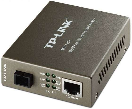 TP-Link 10/100Mbps RJ45 to 100Mbps single-mode SC fibre Converter - TL-MC112CS