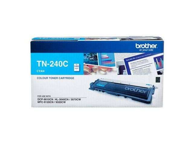 Brother Original Cyan Toner For Hl3040Cn / Hl3070C / Mfc9120Cn | TN240C