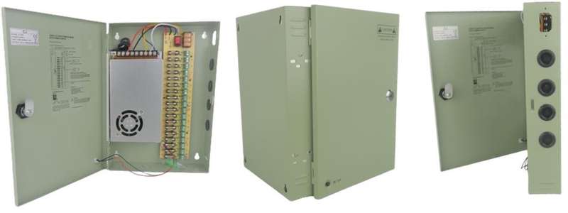 Securnix 12VDC 20Amp 18 Channel CCTV Power Supply Box