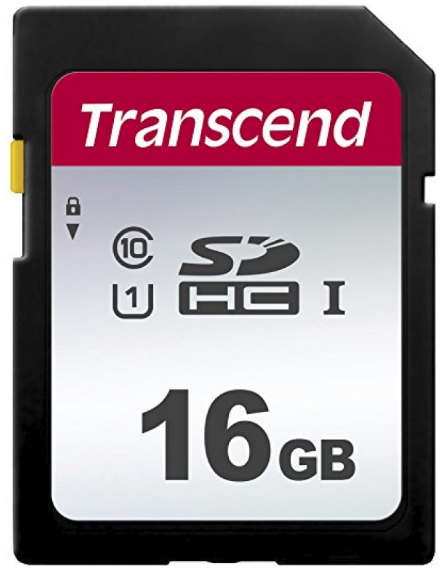 Transcend 300s 16GB UHS-I Class 10 U1 V30 Memory Card
