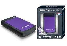 Transcend StoreJet 25H3 - 1TB 2.5 inch Robust Mobile Hard Drive - USB 3.0