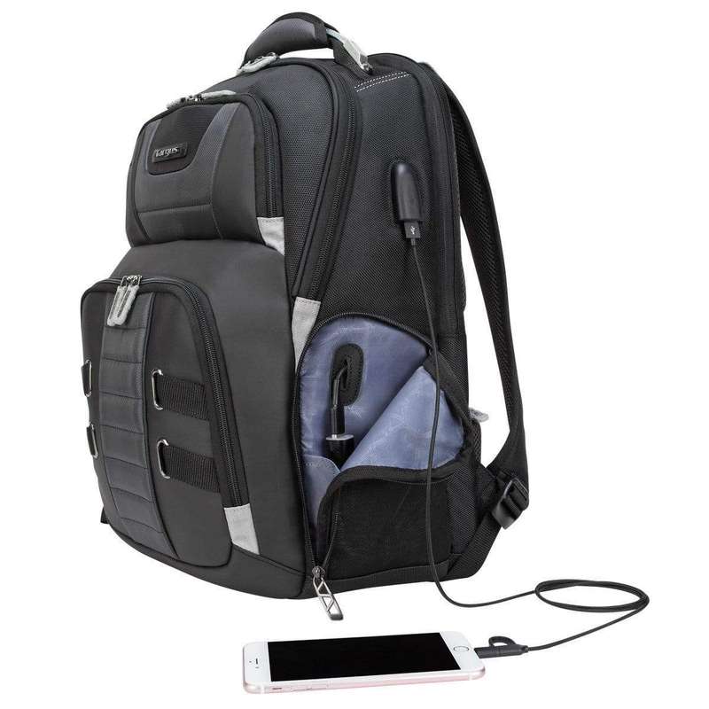 Targus DrifterTrek 11.6 to 15.6-inch Notebook Backpack With USB Power Pass-Thru Black