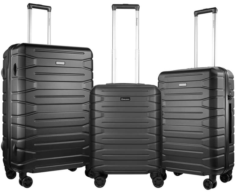 Travelwize Cabana ABS 4-Wheel Spinner 55cm Luggage Black