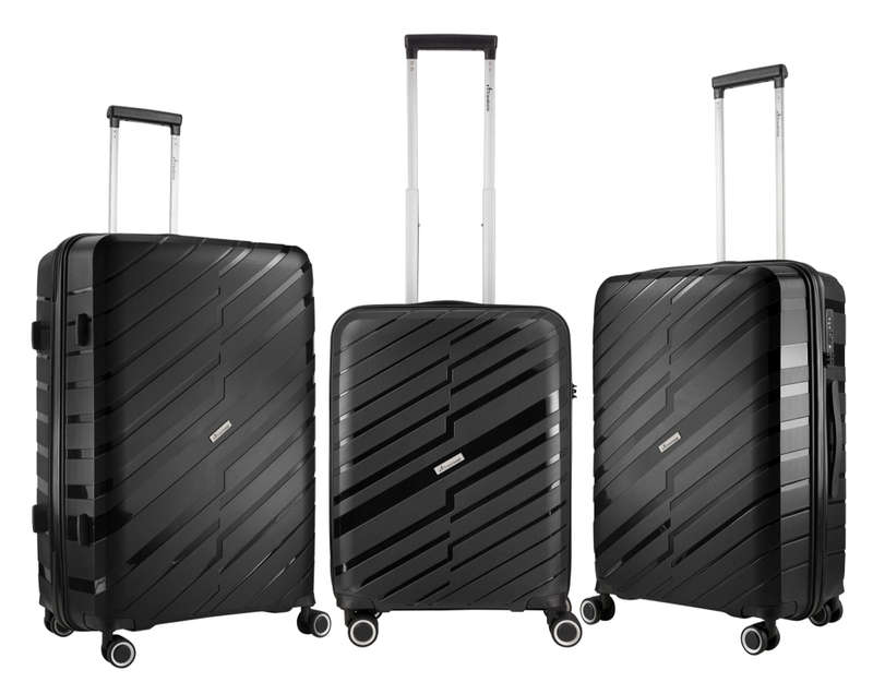 Travelwize  Java PP 4-Wheel Spinner 55cm Luggage Black