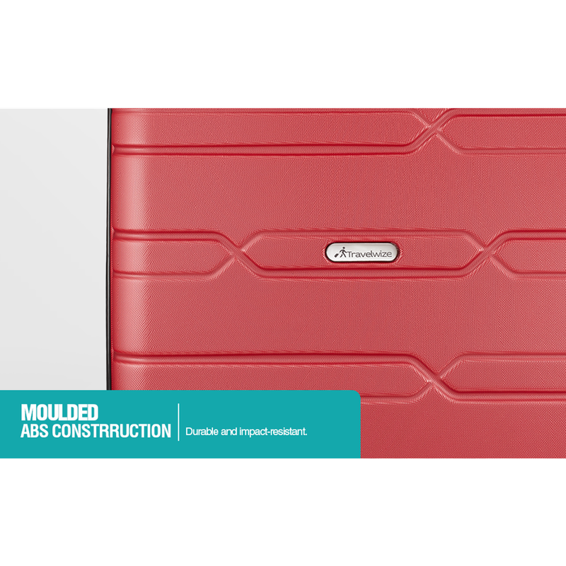 Travelwize Bondi ABS 4-Wheel Spinner 55cm Luggage Red
