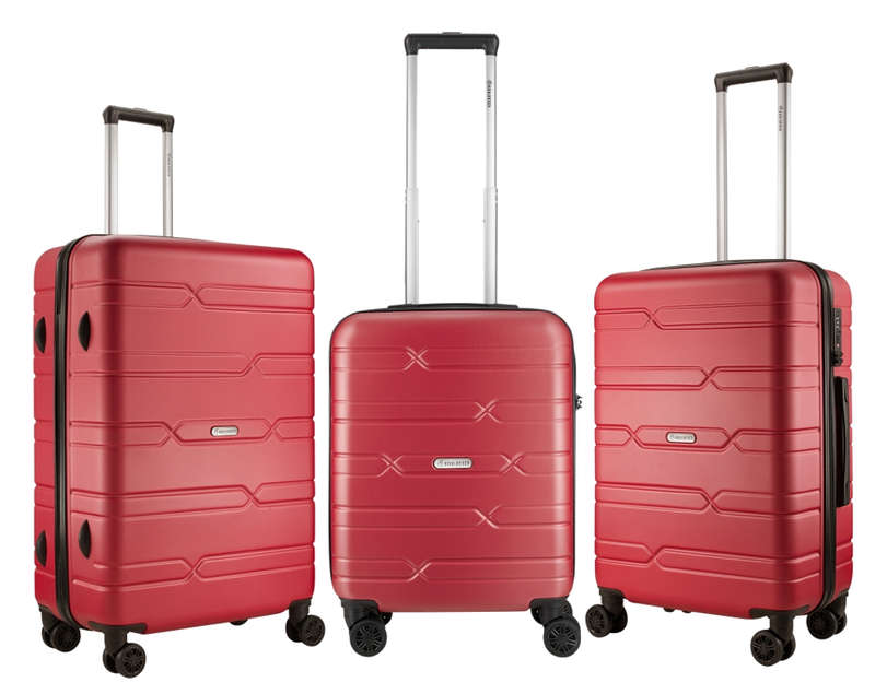 Travelwize Bondi ABS 4-Wheel Spinner 55cm Luggage Red