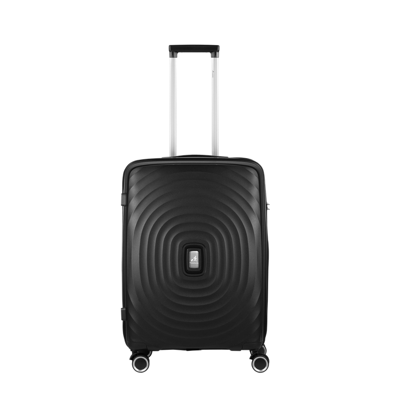 Travelwize Ripple PP 4-Wheel Spinner 65cm Luggage Black
