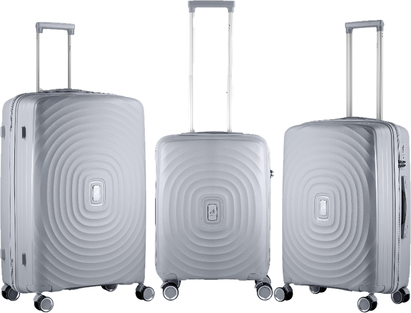 Travelwize Ripple PP 4-Wheel Spinner 55cm Luggage Platinum