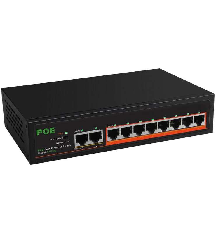 8 Port 10/100 POE+ 2 Port