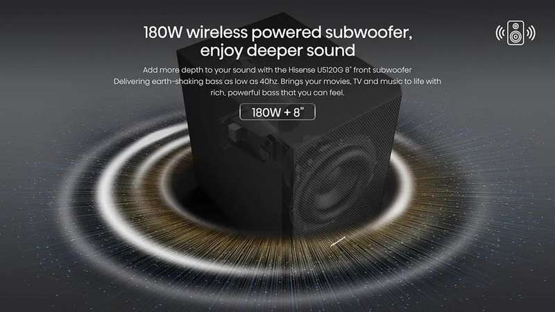Hisense U5120GW+ 7.1.2ch Premium Sound Bar with Wireless