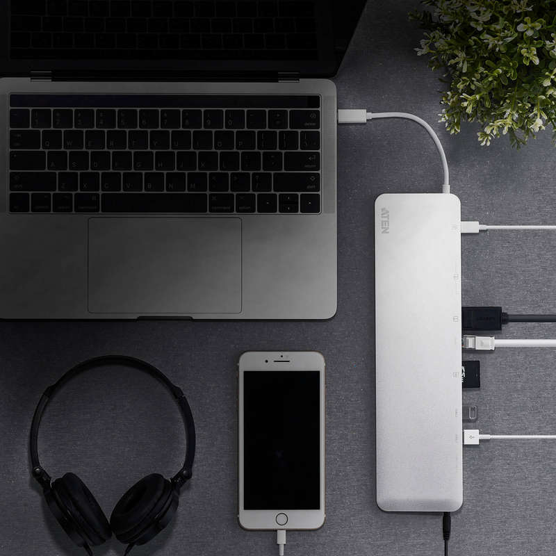 Aten USB-C Multiport Dock with Power Pass-Through