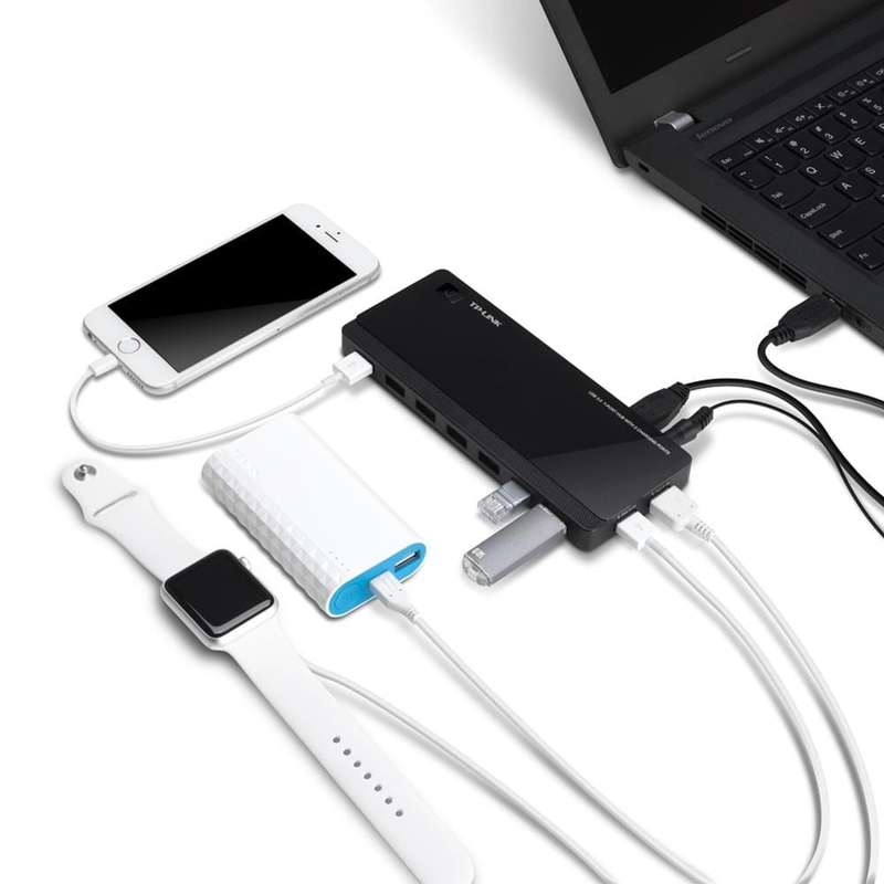 TP-Link UH720 Interface Hub USB 3.2 Gen 1 (3.1 1) Micro-B 5000 Mbit/s Black