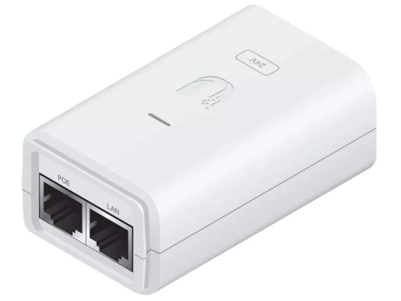 Ubiquiti Gigabit PoE Adapter 24V 24W with No Cable | POE-24-24W-WH - UPOE24-24W