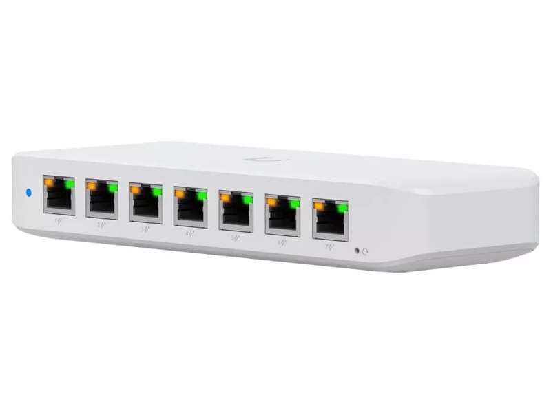 Ubiquiti UniFi Switch Ultra 8 Port Gigabit 1PoE Input 7 PoE Out 202W | USW-Ultra-210W