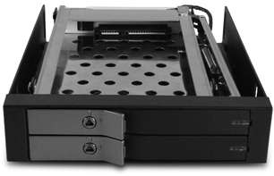 Vantec 225S6 EZ Swap EVO - Black Dual - 2.5 inch Mobile HDD Rack