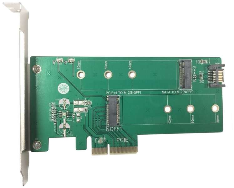 Vantec M.2 NVMe and M.2 SATA SSD PCIe x4 Adapter