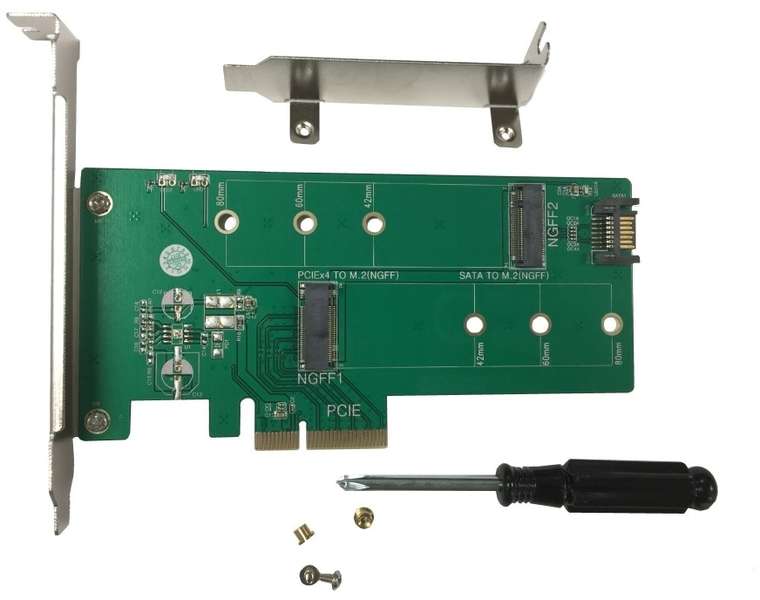 Vantec M.2 NVMe and M.2 SATA SSD PCIe x4 Adapter
