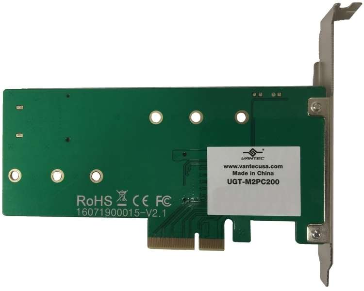 Vantec M.2 NVMe and M.2 SATA SSD PCIe x4 Adapter
