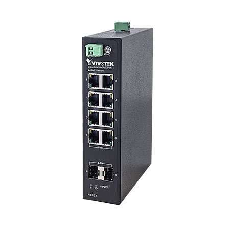 Vivotek Industrial 8x Gigabit PoE + 2x Gigabit SFP Switch