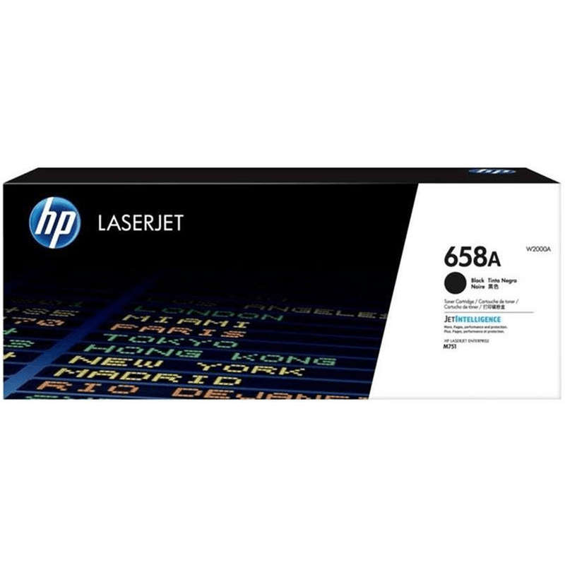 HP 658A Black Toner Cartridge 7000 Pages Original W2000A Single-pack