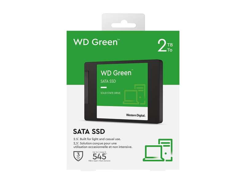 WD Green 2TB Internal SSD Solid State Drive - SATA 6Gb/s 2.5 Inch - WDS200T2G0A