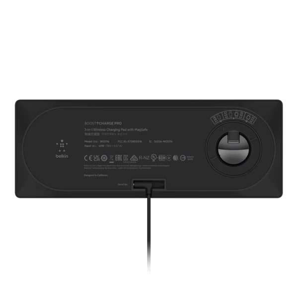 BELKIN BOOSTCHARGE PRO 3-in-1 Wireless Charging Pad with 15W MagSafe for Apple iPhone 14/13/12 Ap...