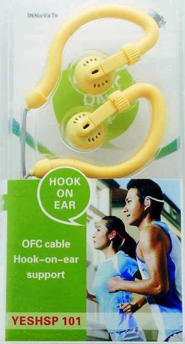 Geeko Innovate Hook On Ear Dynamic Stereo Earphones 1.2m Ceam