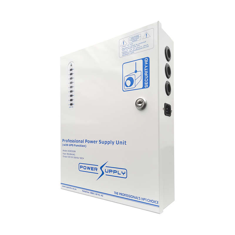 Space TV 16 Way CCTV Power Supply with Battery Backup 12V 16A, LOA approved