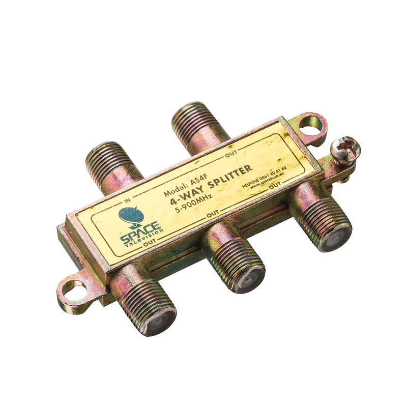 AS4F - Gold Plated 4 Way Splitter (5 - 900MHz)