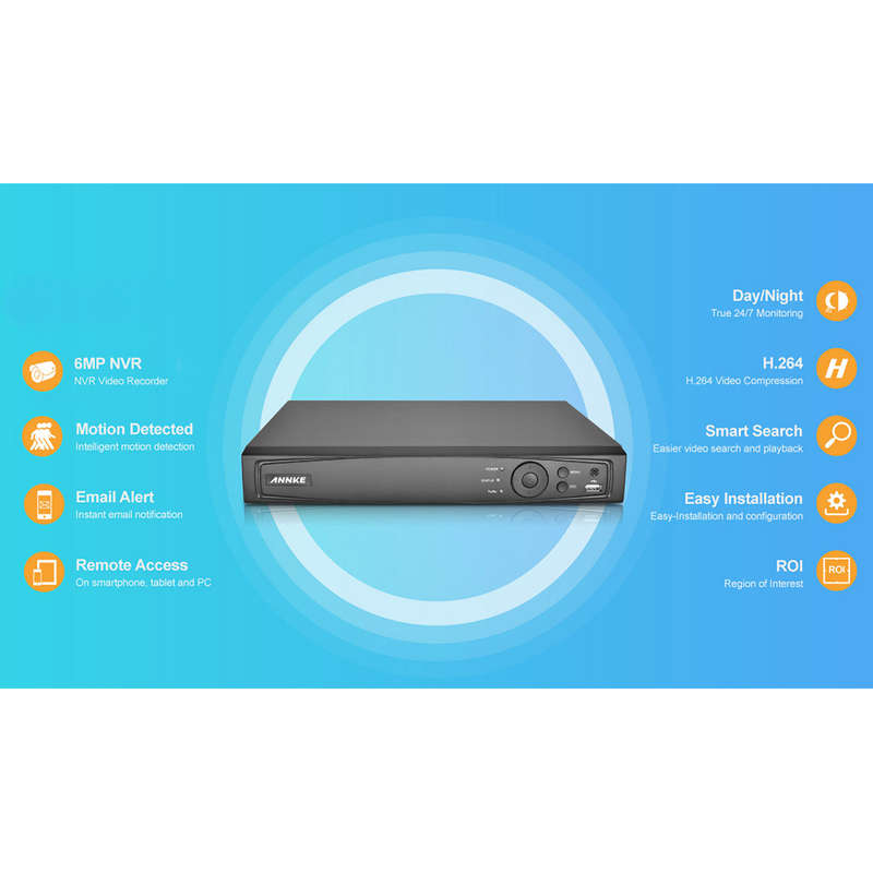 Space TV Home Security Annke 16CH Embedded NVR, HDMI & VGA, CCTV Recorder