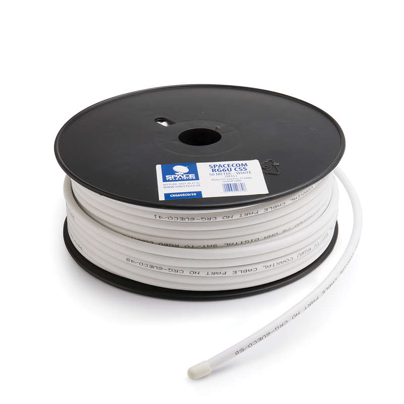 Space TV 50m Low Loss Aerial and DSTV OVHD Satellite RG6 Co-Axial Cable