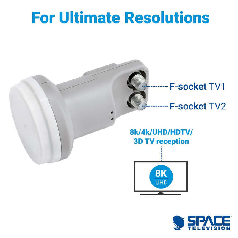 LNB / LNBF Twin / Dual Satellite DSTV OVHD (Unit on the dish arm for signal)