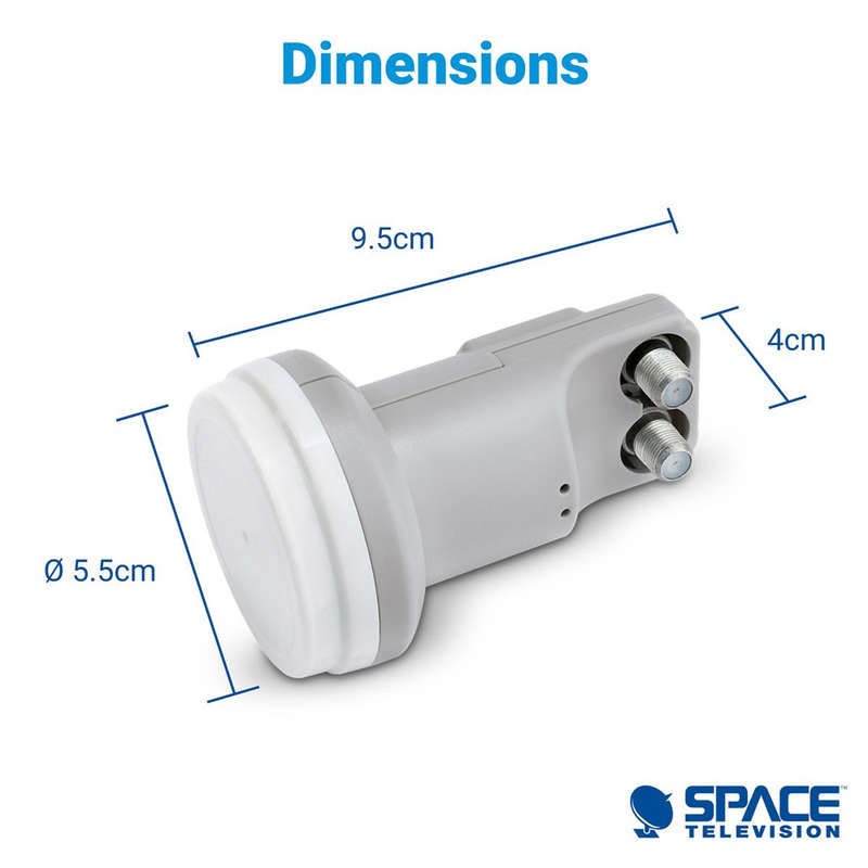 LNB / LNBF Twin / Dual Satellite DSTV OVHD (Unit on the dish arm for signal)